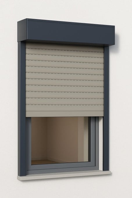 external roller blinds with thermal slats