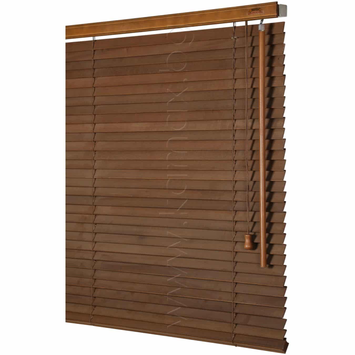 Wooden horizontal blinds